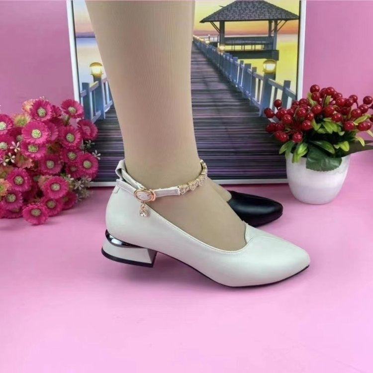 Zapatos de tacón alto de piel con corte bajo