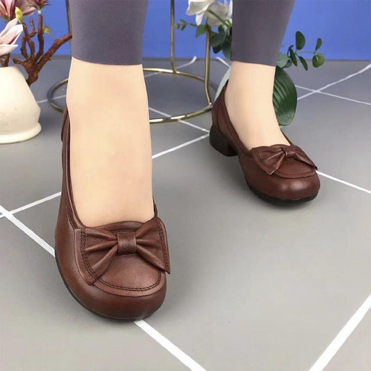 Zapatos de cuero casuales con lazo