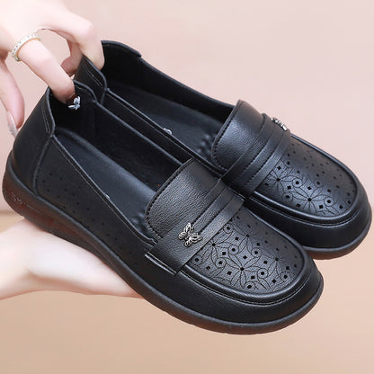 Zapatos de cuero de tendón de buey con suela blanda
