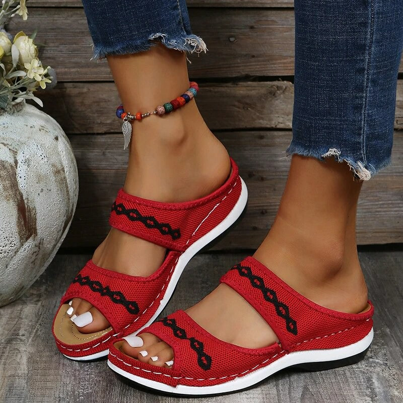 🔥50 % DE DESCUENTO🔥 Sandalias ortopédicas de cuero con soporte para el arco