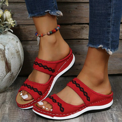 🔥50 % DE DESCUENTO🔥 Sandalias ortopédicas de cuero con soporte para el arco