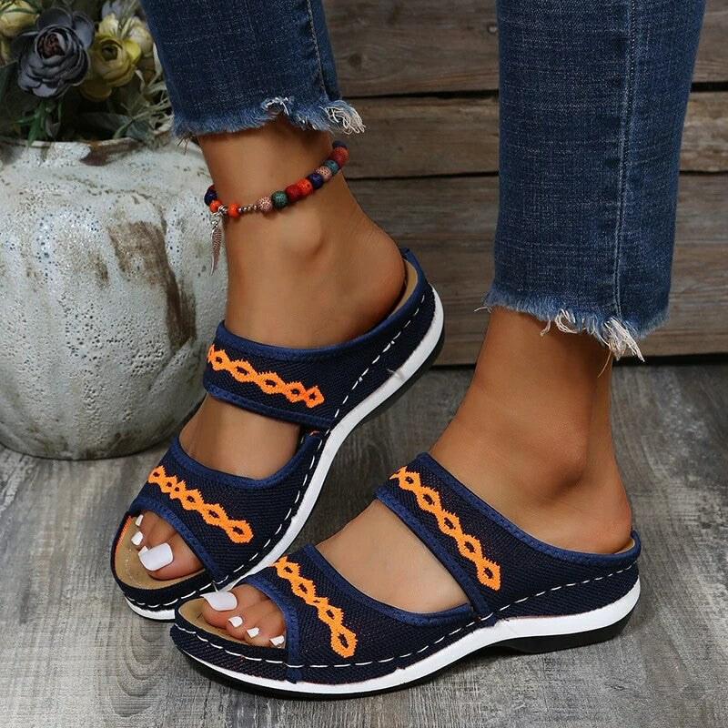 🔥50 % DE DESCUENTO🔥 Sandalias ortopédicas de cuero con soporte para el arco