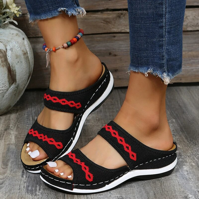 🔥50 % DE DESCUENTO🔥 Sandalias ortopédicas de cuero con soporte para el arco